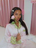 Pink & Green Polka Dot Long